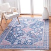 SAFAVIEH Washable Rug Serapi Collection – 5’3″ x 7’6″, Blue & Ivory, Slip Resistant & Easy to Clean, Ideal for Living Room, Bedroom, Dining Space (SEP513M)(Blue/Ivory)