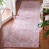 SAFAVIEH Washable Rug Serapi Collection – 5’3″ x 7’6″, Blue & Rust, Slip Resistant & Easy to Clean, Ideal for Living Room, Bedroom, Dining Space (SEP515M)(Beige/Pink)
