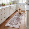 SAFAVIEH Washable Rug Tucson Collection – 5′ x 8′, Fuchsia & Purple, Slip Resistant & Easy to Clean, Ideal for Living Room, Bedroom, Dining Space (TSN206P)(Brown/Gold)