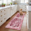 SAFAVIEH Washable Rug Tucson Collection – 5′ x 8′, Fuchsia & Purple, Slip Resistant & Easy to Clean, Ideal for Living Room, Bedroom, Dining Space (TSN206P)(Burgundy/Pink)