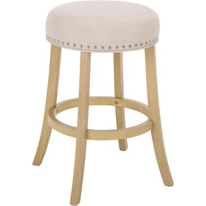 SAFAVIEH Furniture – Amato 26-Inch Counter Stool – Grey Linen & Black Legs – Solid Wood – Ideal for Kitchen, Dining Room (BST5600B)(Cream/Natural)