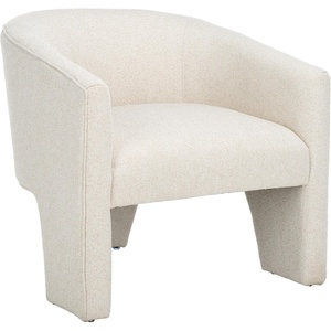 SAFAVIEH Home Collection Lahela Modern Cream Barrel Back Accent Chair (Fully Assembled)(Cream)