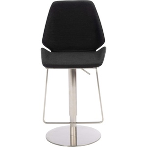 SAFAVIEH Home Collection Pierro Black Faux Leather/Gold Adjustable Gas Lift Bar Stool(Black / Brushed Nickle)