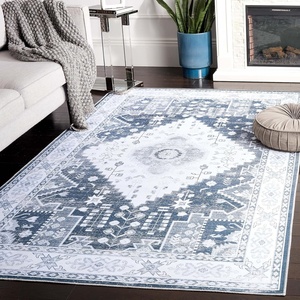 SAFAVIEH Washable Rug Arizona Collection – 5′ x 8′, Grey Green & Ivory, Slip Resistant & Easy to Clean, Ideal for Living Room, Bedroom, Home Office, Dining Space (ARZ107F)(Grey Green/Ivory)