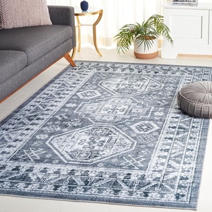 SAFAVIEH Washable Rug Arizona Collection – 8′ x 10′, Grey Green & Ivory, Slip Resistant & Easy to Clean, Ideal for Living Room, Bedroom, Home Office, Dining Space (ARZ108F)(Grey Green/Ivory)