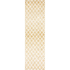 SAFAVIEH Washable Rug Easy Care Collection – 5′ x 8′, Gold & Ivory, Easy to Clean, Ideal for Living Room, Bedroom, Dining Space (ECR113D)(Gold/Ivory)