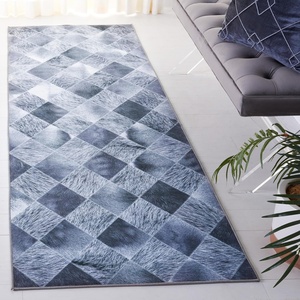 SAFAVIEH Washable Rug Faux Hide Collection – 5′ x 8′, Grey & Dark Grey, Slip Resistant, Modern Printed Pattern, Ideal for Living Room, Bedroom, Home Office, Dining Space (FAH550G)(Grey/Dark Grey)
