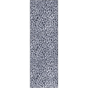 SAFAVIEH Washable Rug Faux Hide Collection – 5′ x 8′, Ivory & Black, Slip Resistant, Printed Leopard Pattern, Ideal for Living Room, Bedroom, Home Office, Dining Space (FAH505A)(Ivory/Black)