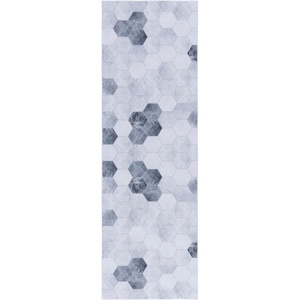 SAFAVIEH Washable Rug Faux Hide Collection – 5′ x 8′, Ivory & Grey, Slip Resistant, Modern Printed Pattern, Ideal for Living Room, Bedroom, Home Office, Dining Space (FAH546A)(Ivory/Grey)
