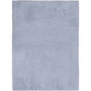 SAFAVIEH Washable Rug Faux Rabbit Fur Shag Collection – 5′ x 7′, Beige, Slip Resistant & Easy Cleaning, Ideal for Living Room, Bedroom, Kids Playroom, Nursery, Dining Space (FRF500B)(Light Grey)