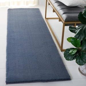 SAFAVIEH Washable Rug Faux Rabbit Fur Shag Collection – 5′ x 7′, Beige, Slip Resistant & Easy Cleaning, Ideal for Living Room, Bedroom, Kids Playroom, Nursery, Dining Space (FRF500B)(Dark Grey)