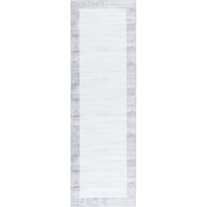 SAFAVIEH Washable Rug Malibu Collection – 5′ x 8′, Ivory & Grey, Slip Resistant & Easy Cleaning, Ideal for Living Room, Bedroom, Home Office, Nursery, Kids Playroom, Dining Space (MBU823A)(Ivory/Grey)