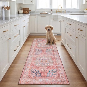 SAFAVIEH Washable Rug Tucson Collection – 4′ x 6′, Rose & Beige, Slip Resistant & Easy to Clean, Ideal for Foyer, Kitchen, Nursery, Office, Bedroom (TSN122R)(Rose/Beige)