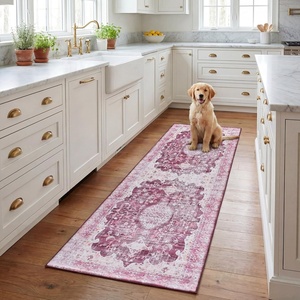 SAFAVIEH Washable Rug Tucson Collection – 5′ x 8′, Fuchsia & Purple, Slip Resistant & Easy to Clean, Ideal for Living Room, Bedroom, Dining Space (TSN206P)(Fuchsia/Purple)