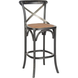 Safavieh American Homes Collection Eleanor Weathered Oak 30.7-inch Bar Stool(Black)