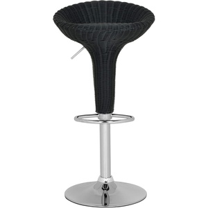 Safavieh Home Collection Monicka Wicker Black Adjustable Swivel Gas Lift 23.2-31.7-inch Bar Stool(black)
