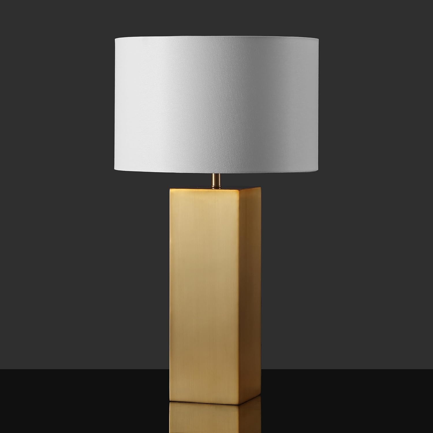 image:imageSAFAVIEH Couture Lighting Collection Hank GoldWhite Metal 28inch Table Lamp for Bedroom Living Room Home Office Desk Nightstand LED Bulb Included