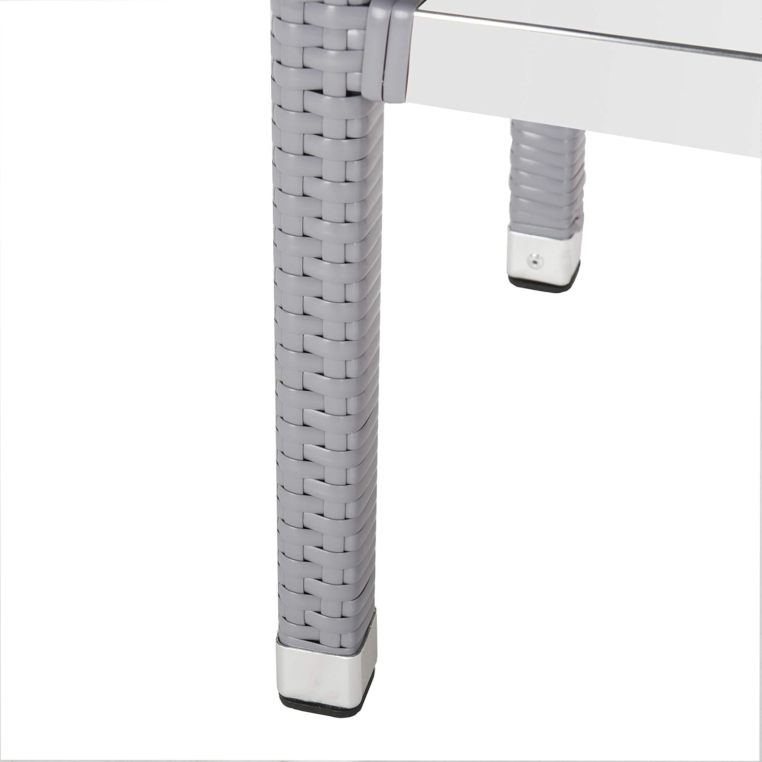 image:imageSAFAVIEH FOX5212A Collection Landry Black IndoorOutdoor Bar StoolGrey