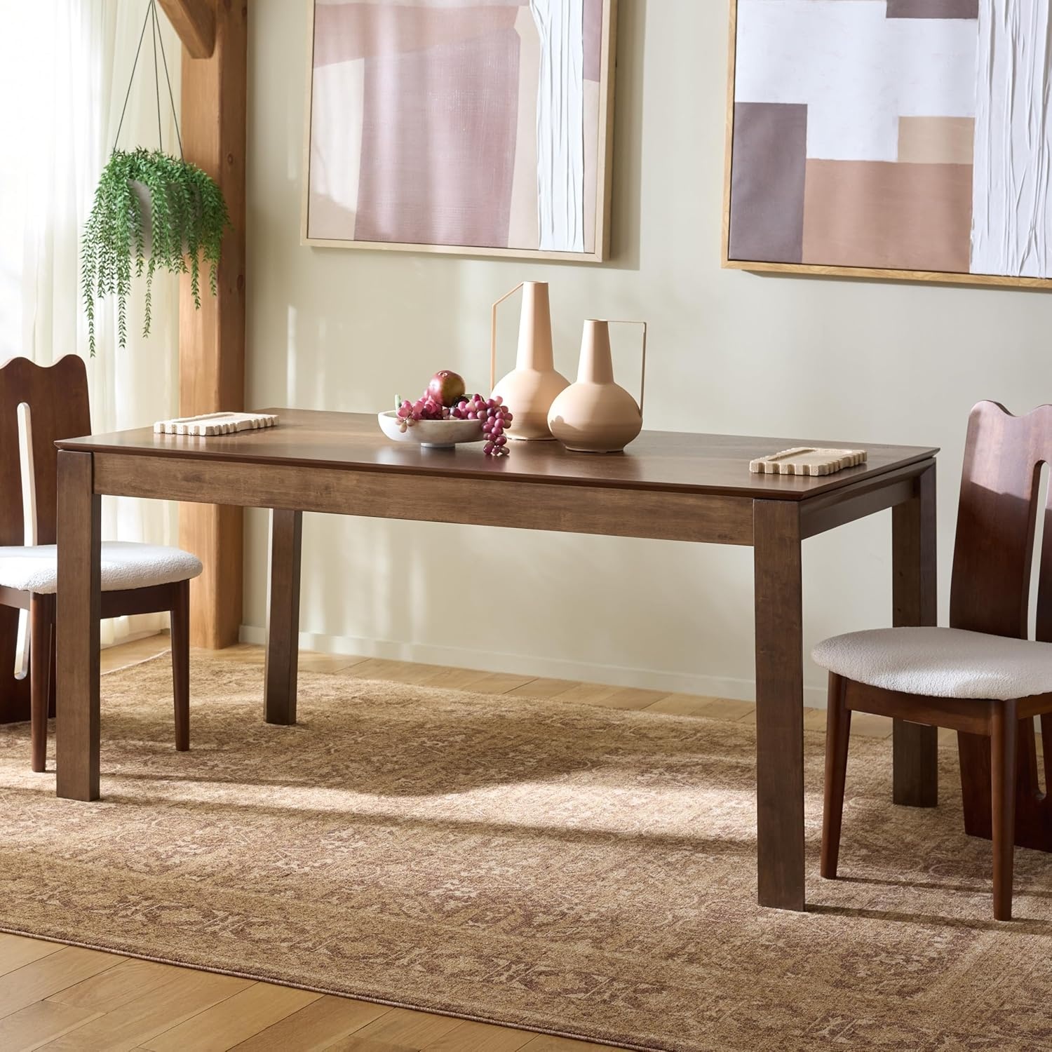 image:imageSAFAVIEH Furniture Melo Dining Table Walnut Wood Dining Table Rectangular Kitchen amp Dining Room Table Fully Assembled 65 W x 354 D x 30 H DTB4305AWalnut