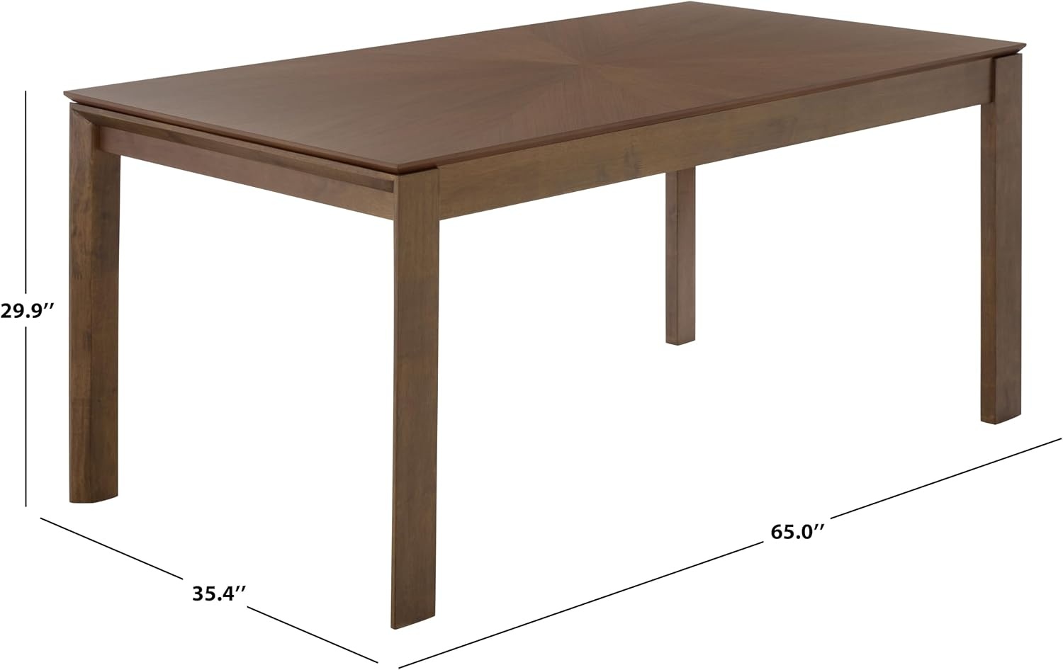 image:imageSAFAVIEH Furniture Melo Dining Table Walnut Wood Dining Table Rectangular Kitchen amp Dining Room Table Fully Assembled 65 W x 354 D x 30 H DTB4305AWalnut