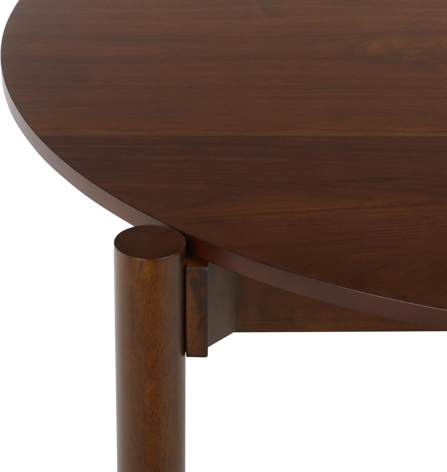image:imageSAFAVIEH Furniture Naomina Round Dining Table Walnut Wood Modern Round Dining Table Ideal for Dining Room Kitchen 472 W x 472 D x 295 H DTB4303AWalnut