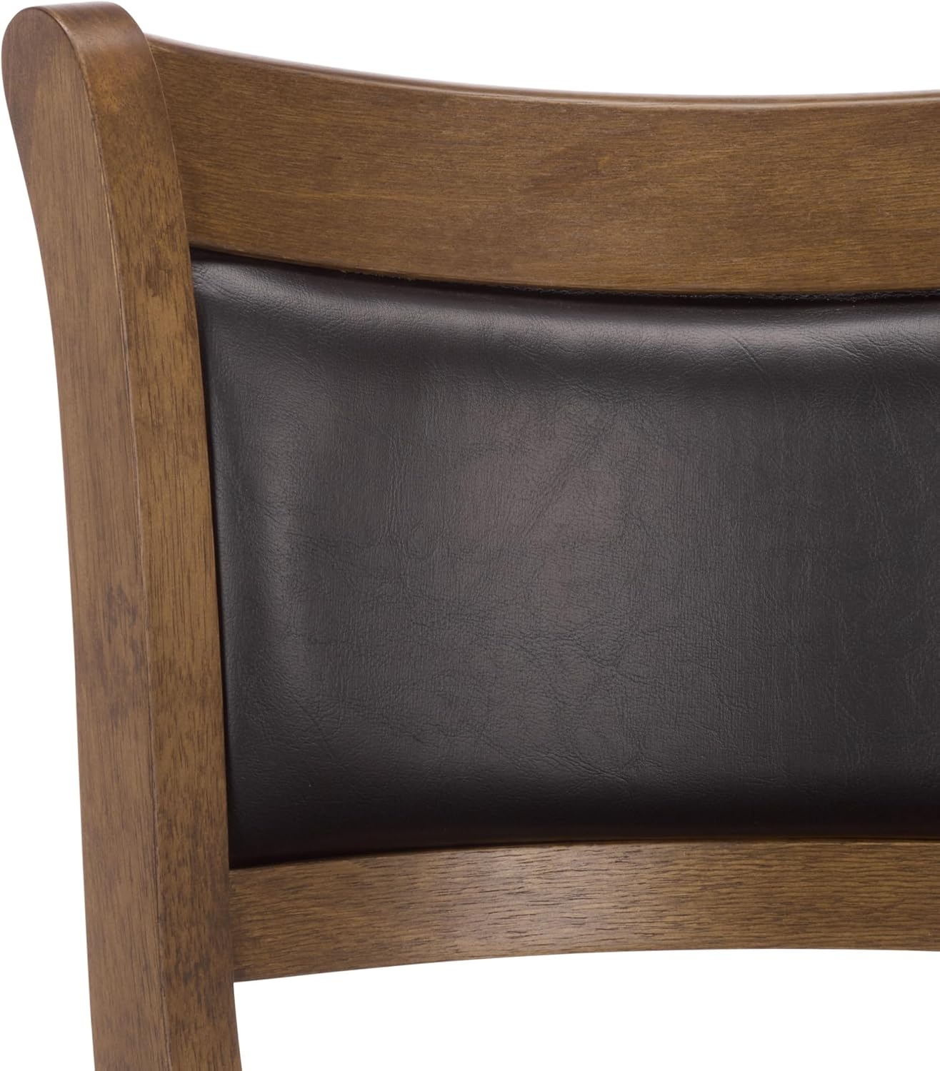 image:imageSAFAVIEH Furniture Takado 29Inch Swivel Bar Stool Black Leather amp Natural Solid Wood Ideal for Kitchen Dining Room Bar Seating BST5605ABlackNatural