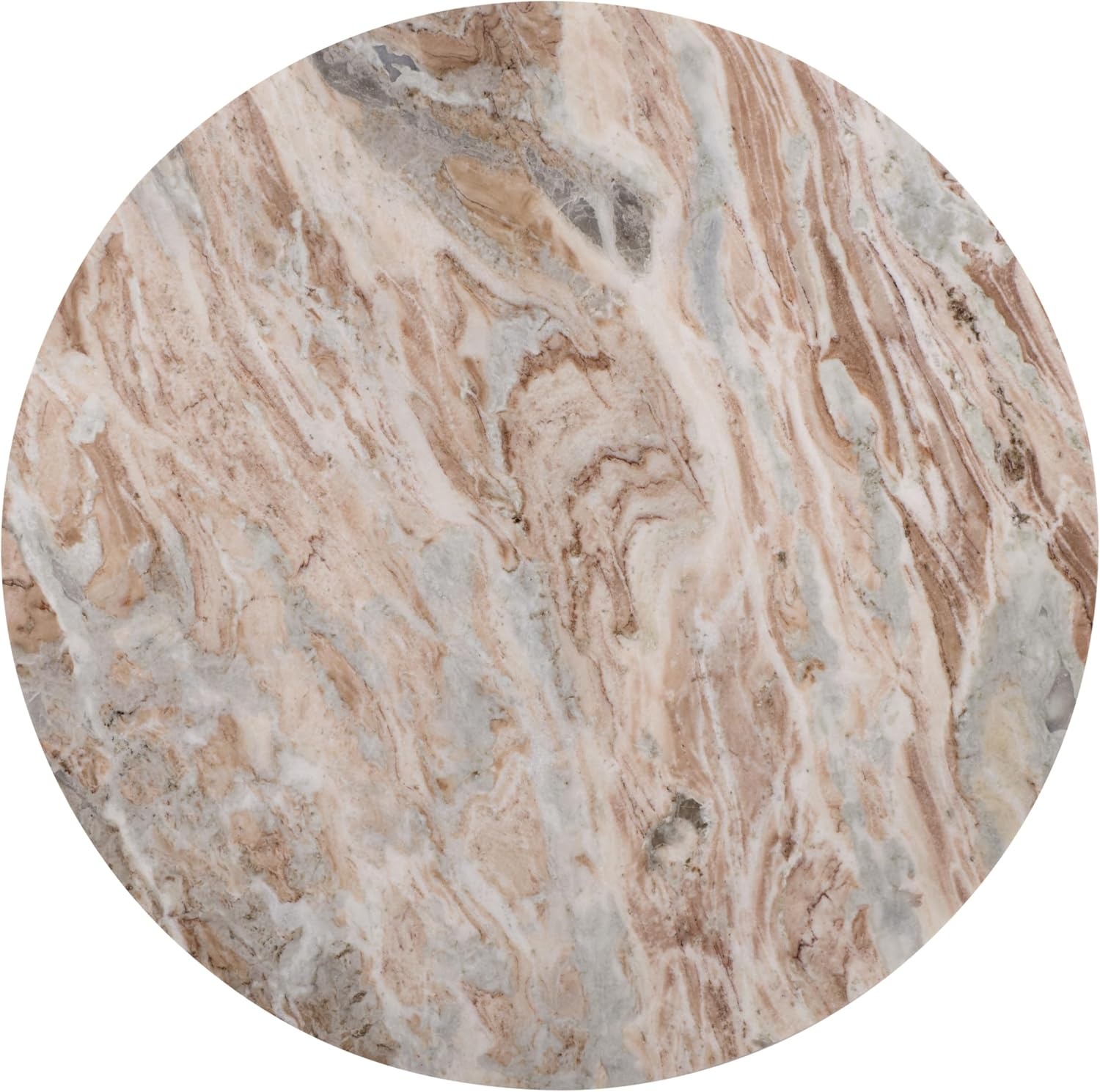 image:imageSAFAVIEH Home Collection Bindi White amp Brown Marble Dining Table Round 3Leg Pedestal Base Modern Statement Design SFV9752AWhiteBrown