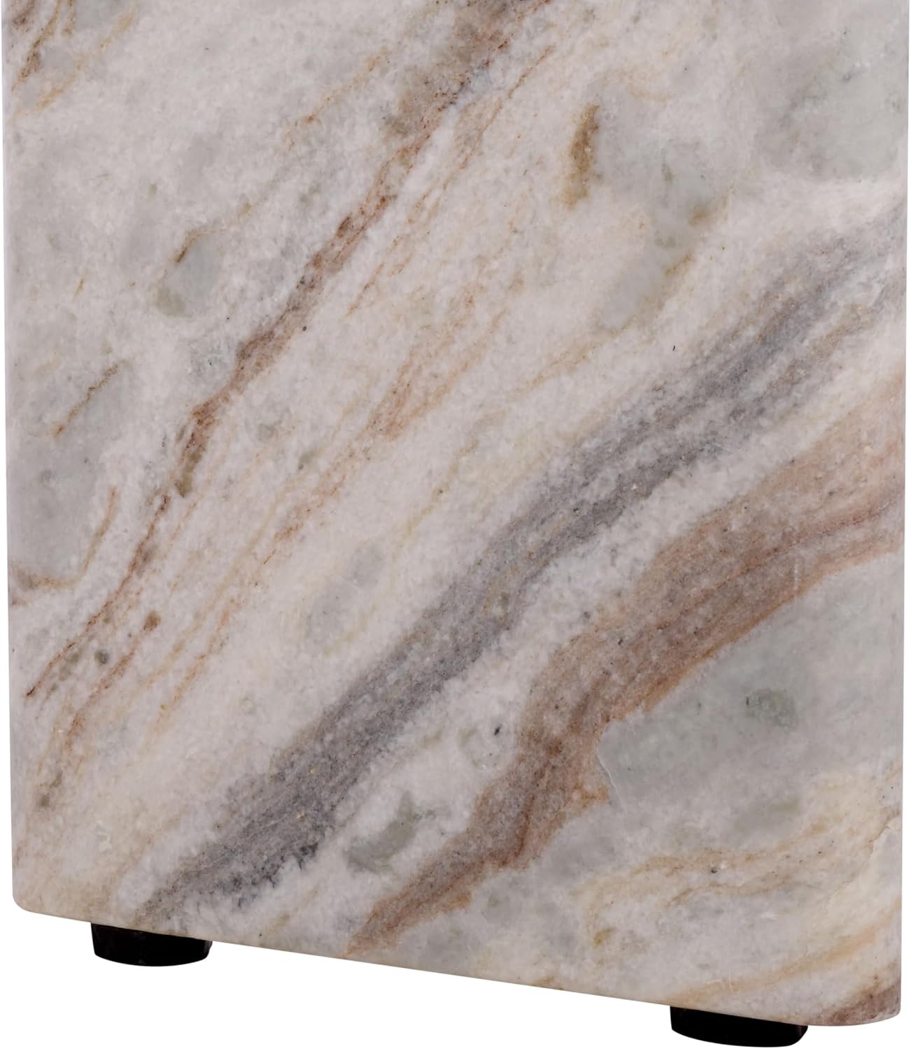 image:imageSAFAVIEH Home Collection Bindi White amp Brown Marble Dining Table Round 3Leg Pedestal Base Modern Statement Design SFV9752AWhiteBrown