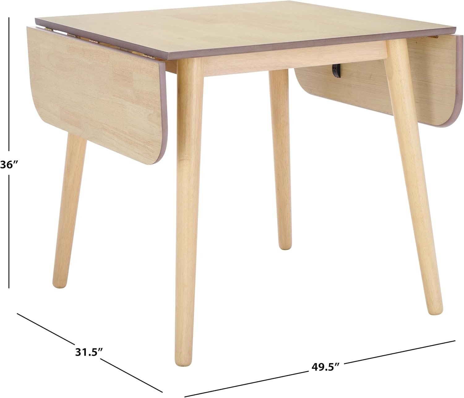 image:imageSAFAVIEH Home Collection Damarius White Washed Solid Wood Drop Leaf Dining Table SpaceSaving Modern Design Seats up to 4 DTB8501BWhite Washed