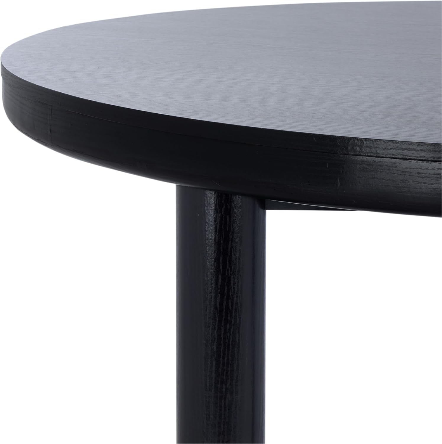 image:imageSAFAVIEH Home Collection Detroitee Black Round Dining Table Modern Wooden Design Seats up to 4 DTB6400BBlack
