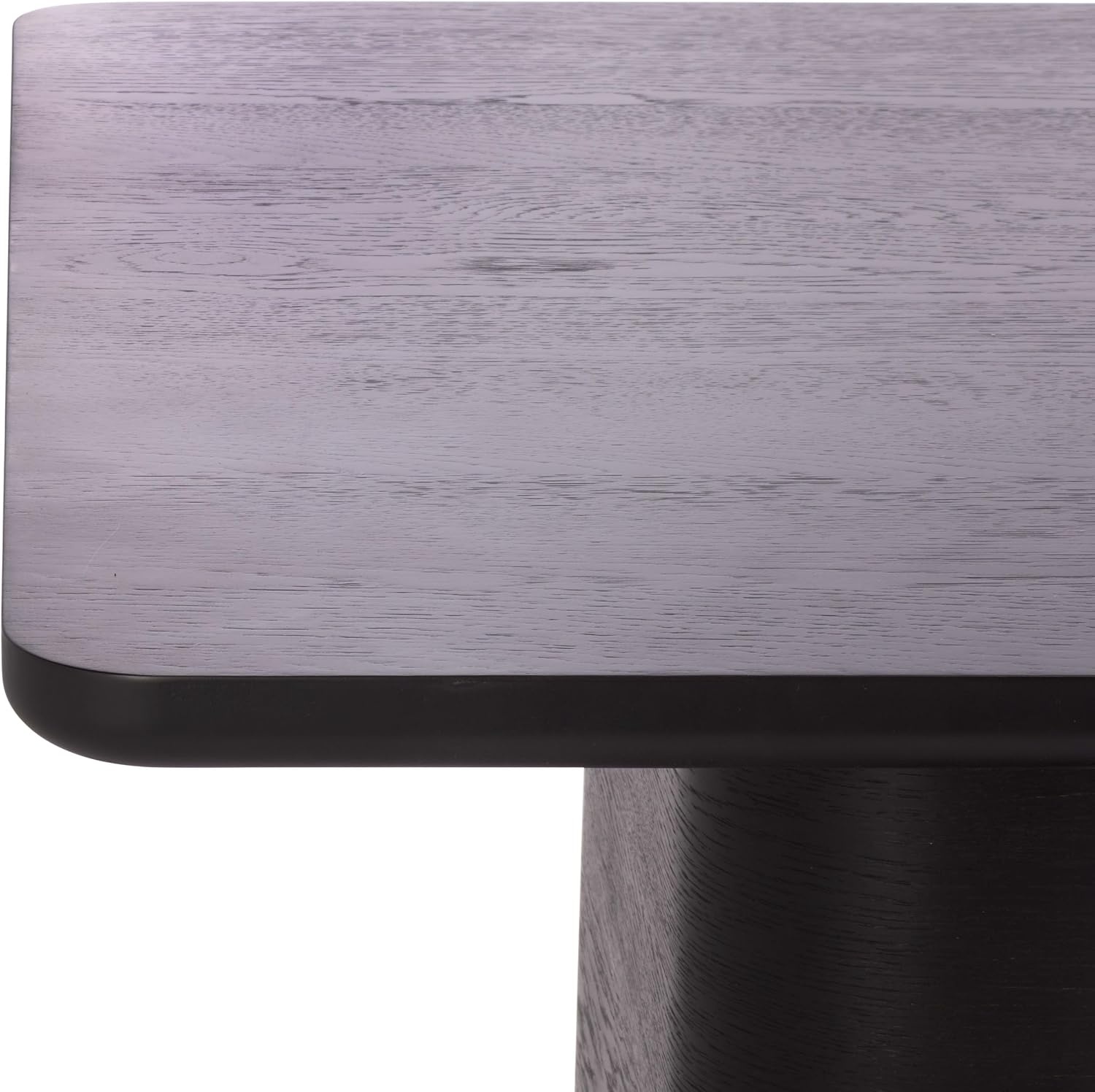 image:imageSAFAVIEH Home Collection Howard Natural Oak Wood Dining Table Modern Rectangle Pedestal Base Contemporary Design SFV7250ABlack