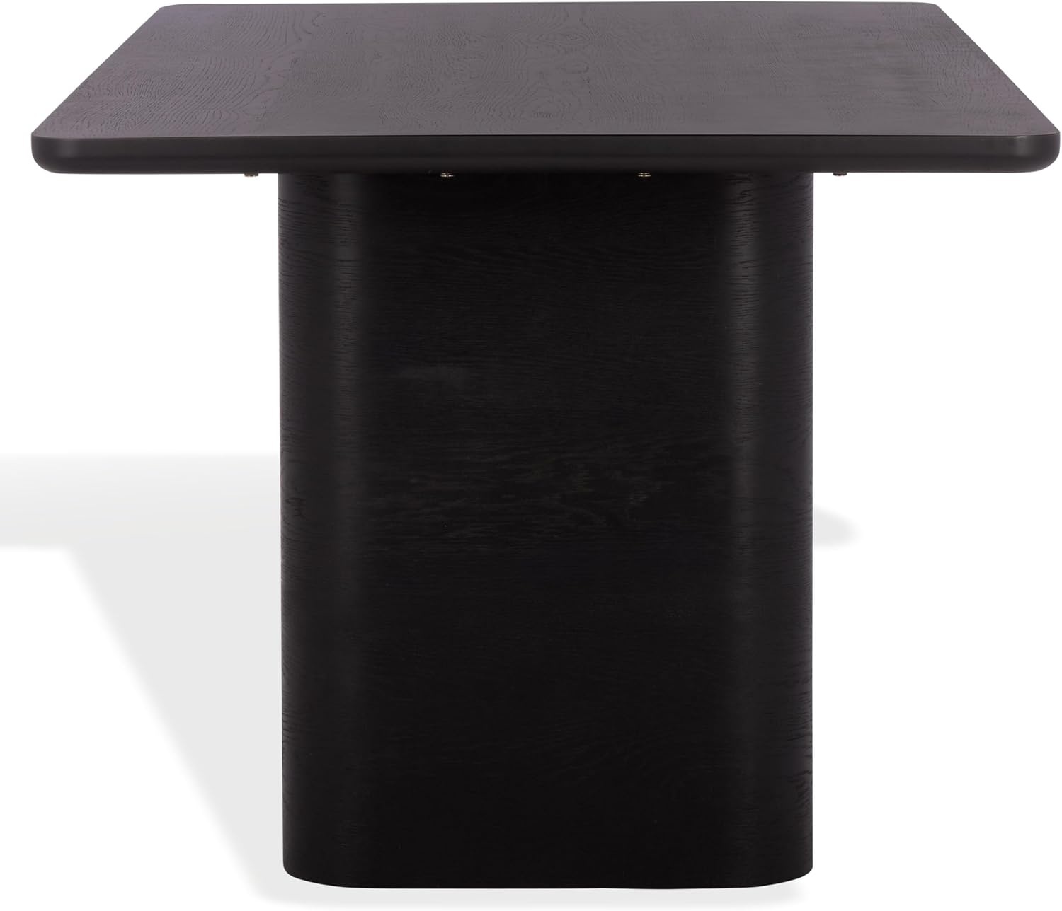 image:imageSAFAVIEH Home Collection Howard Natural Oak Wood Dining Table Modern Rectangle Pedestal Base Contemporary Design SFV7250ABlack