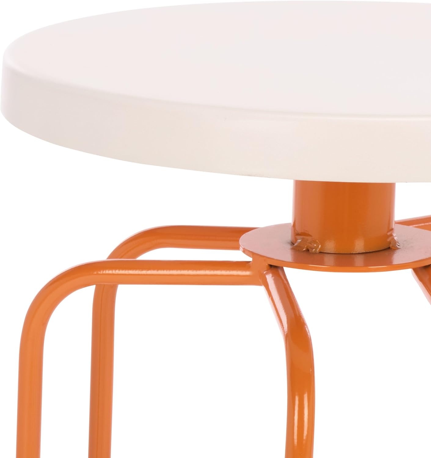 image:imageSAFAVIEH Home Collection Osamu Cream amp Orange 25Inch Round Top Counter Stool Modern Metal Base Fully Assembled FOX3257ACreamOrange