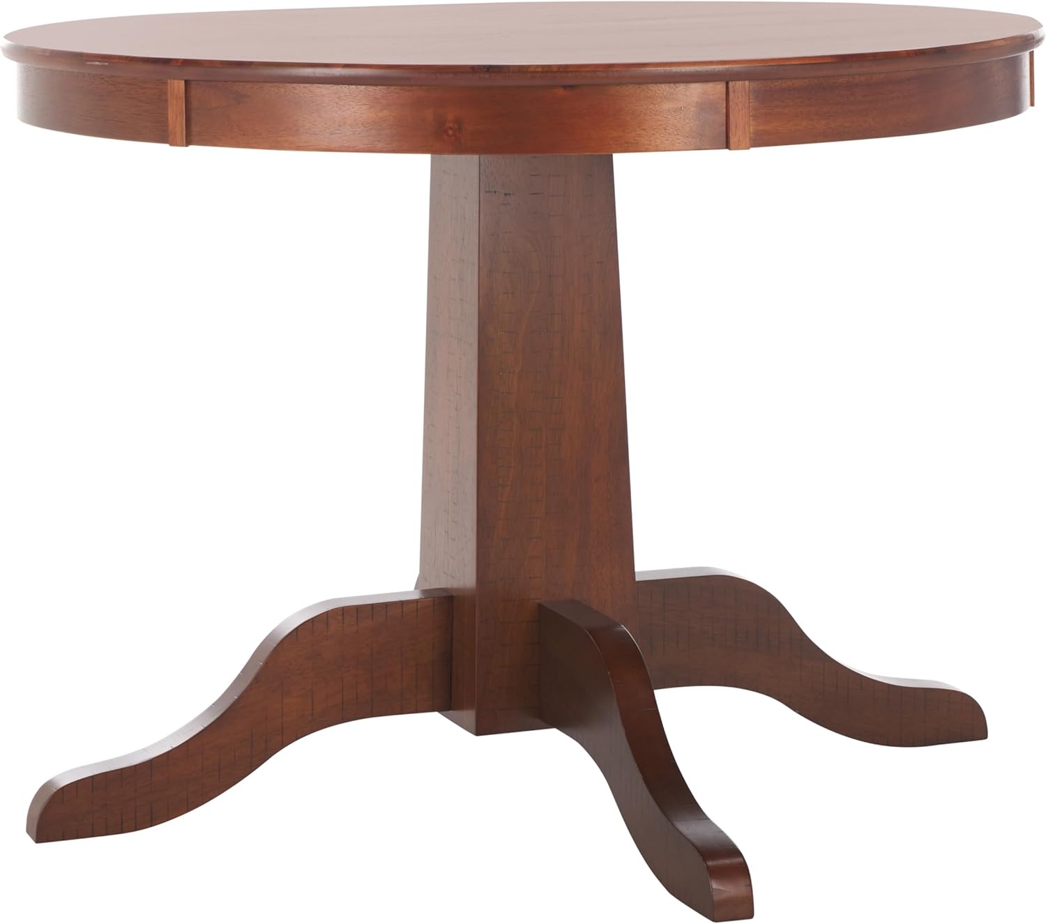 image:imageSAFAVIEH Home Collection Sergio Rustic Cafe Brown Round Dining Table Traditional Pedestal Design Seats up to 4 DTB9215ARustic Cafe