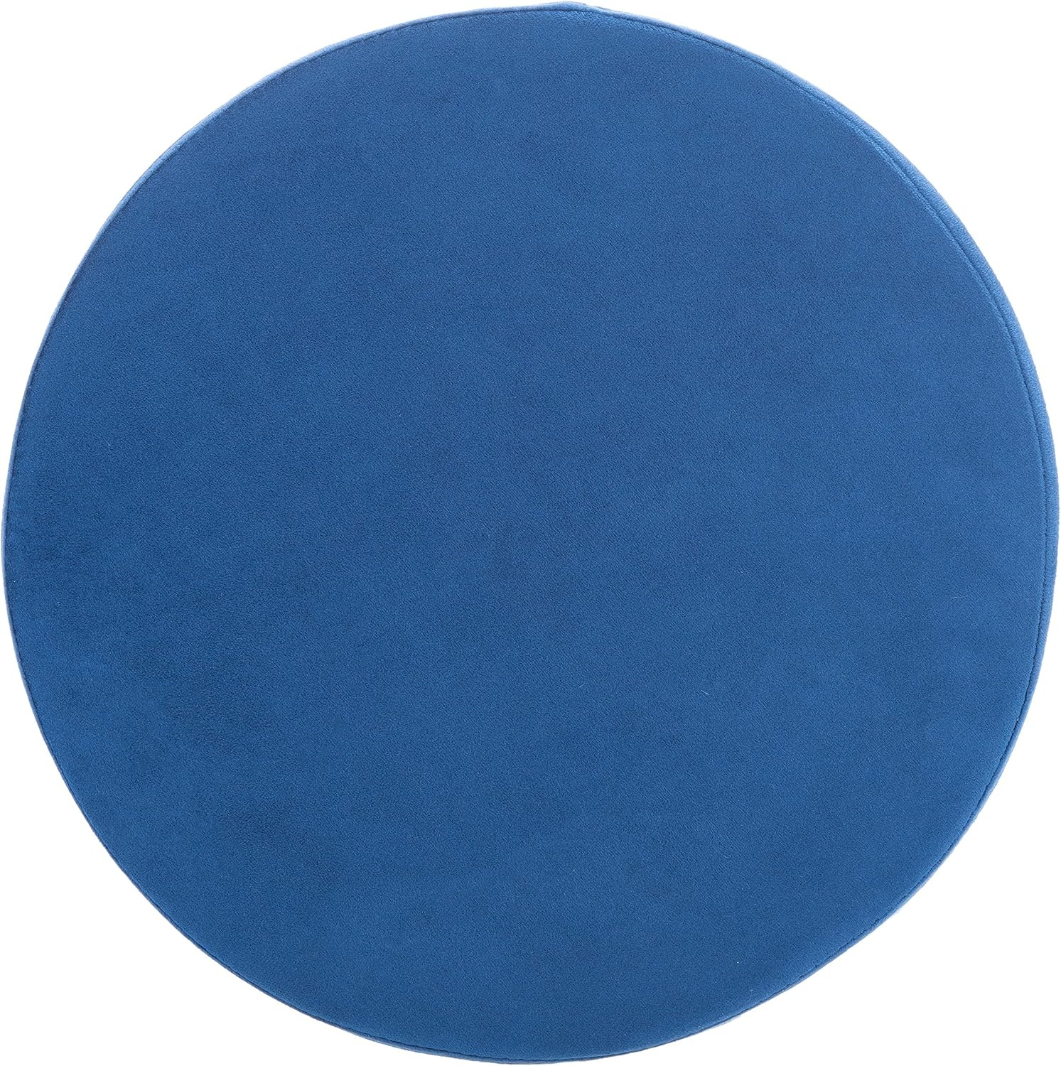 image:imageSAFAVIEH Home Collection Bohden Navy VelvetBlack 24inch Round Kitchen Breakfast Nook Island Dining Pub Bar StoolNavy Black