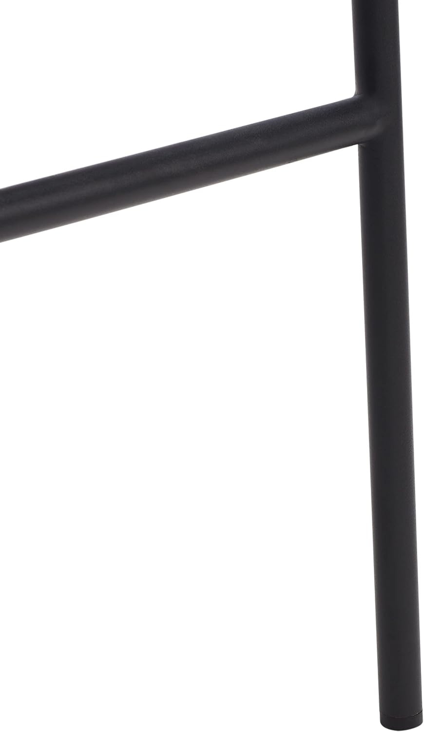 image:imageSAFAVIEH Home Collection Olenna Cognac Woven LeatherSilver 26inch Kitchen Island Breakfast Nook Counter Stool Fully AssembledCognacBlack