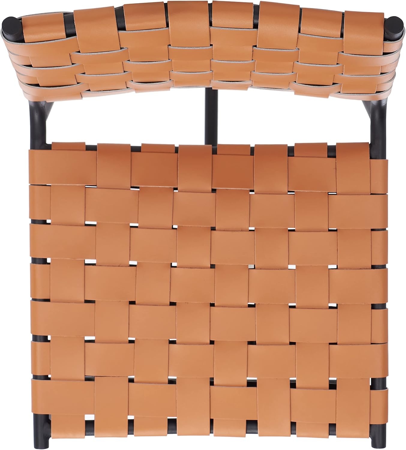 image:imageSAFAVIEH Home Collection Olenna Cognac Woven LeatherSilver 26inch Kitchen Island Breakfast Nook Counter Stool Fully AssembledCognacBlack