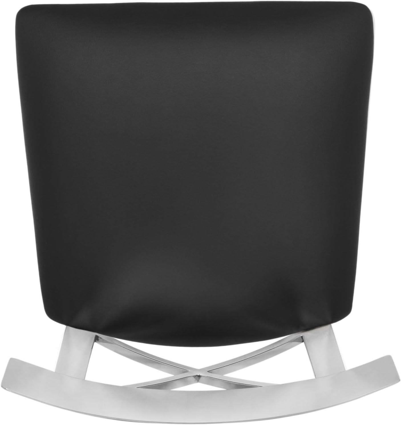 image:imageSafavieh American Homes Collection Zoey Black Stainless Steel Cross Back 39inch Bar StoolBlack
