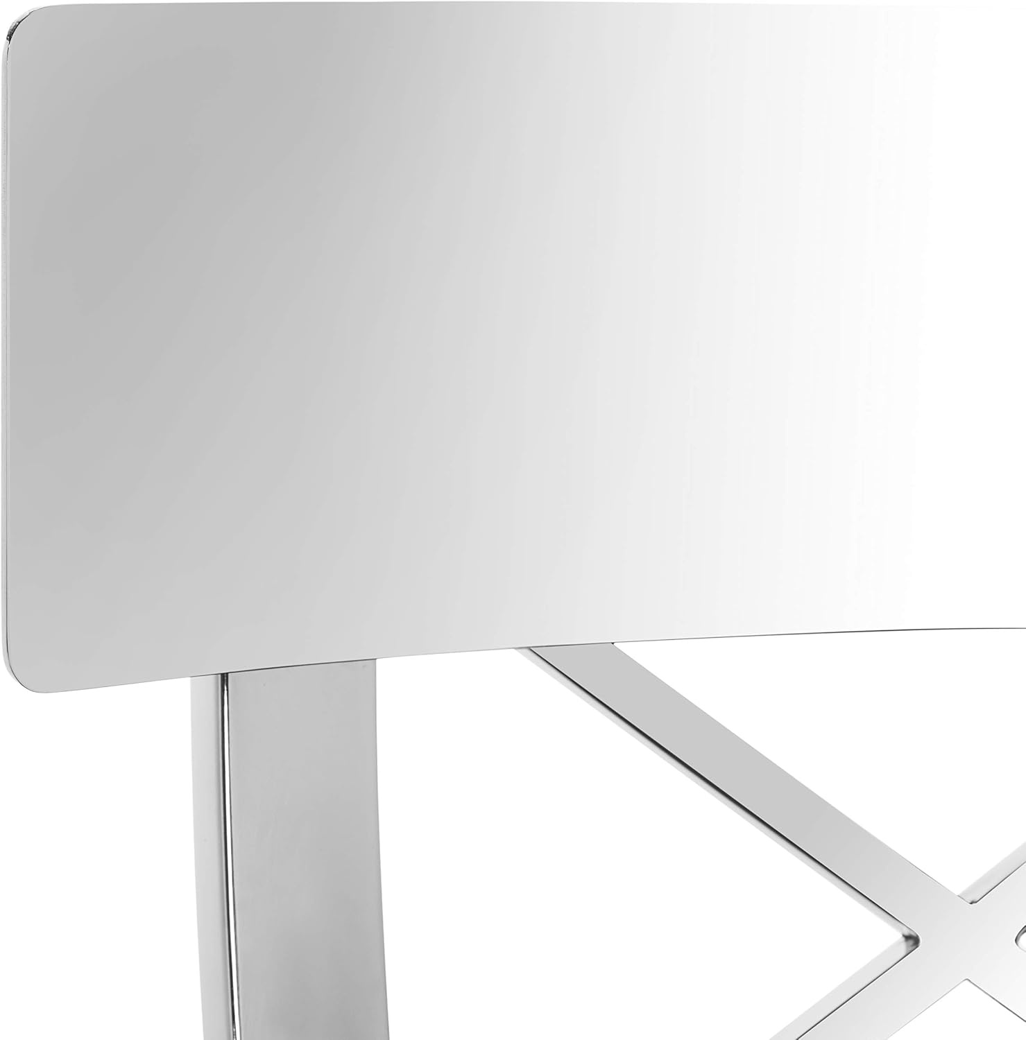 image:imageSafavieh American Homes Collection Zoey Black Stainless Steel Cross Back 39inch Bar StoolWhite