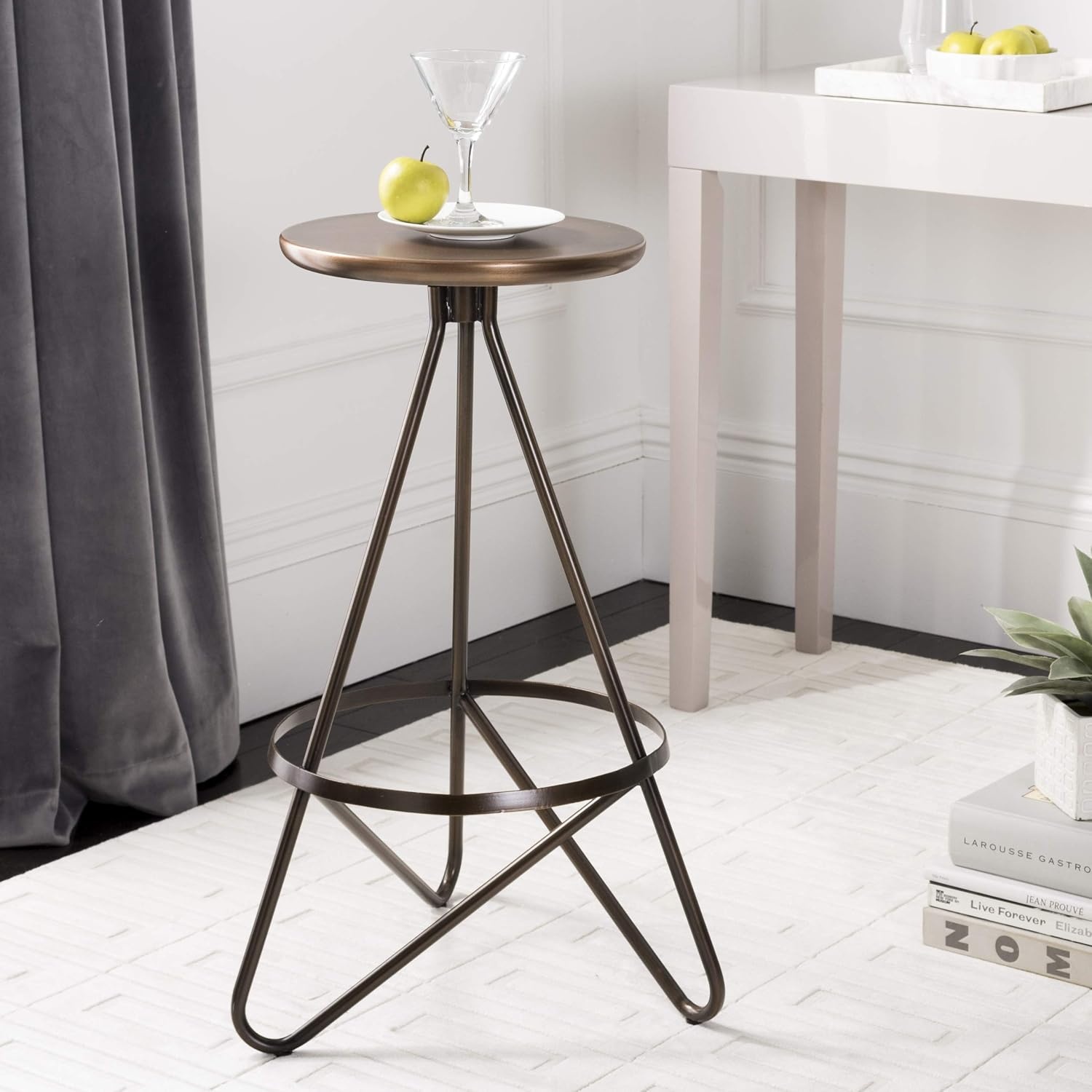 image:imageSafavieh Galexia Bar Stool GoldWhiteAntique Copper