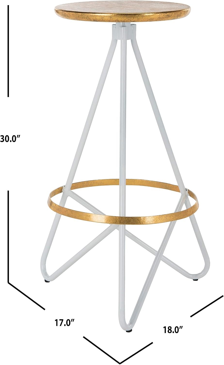 image:imageSafavieh Galexia Bar Stool GoldWhiteGold White