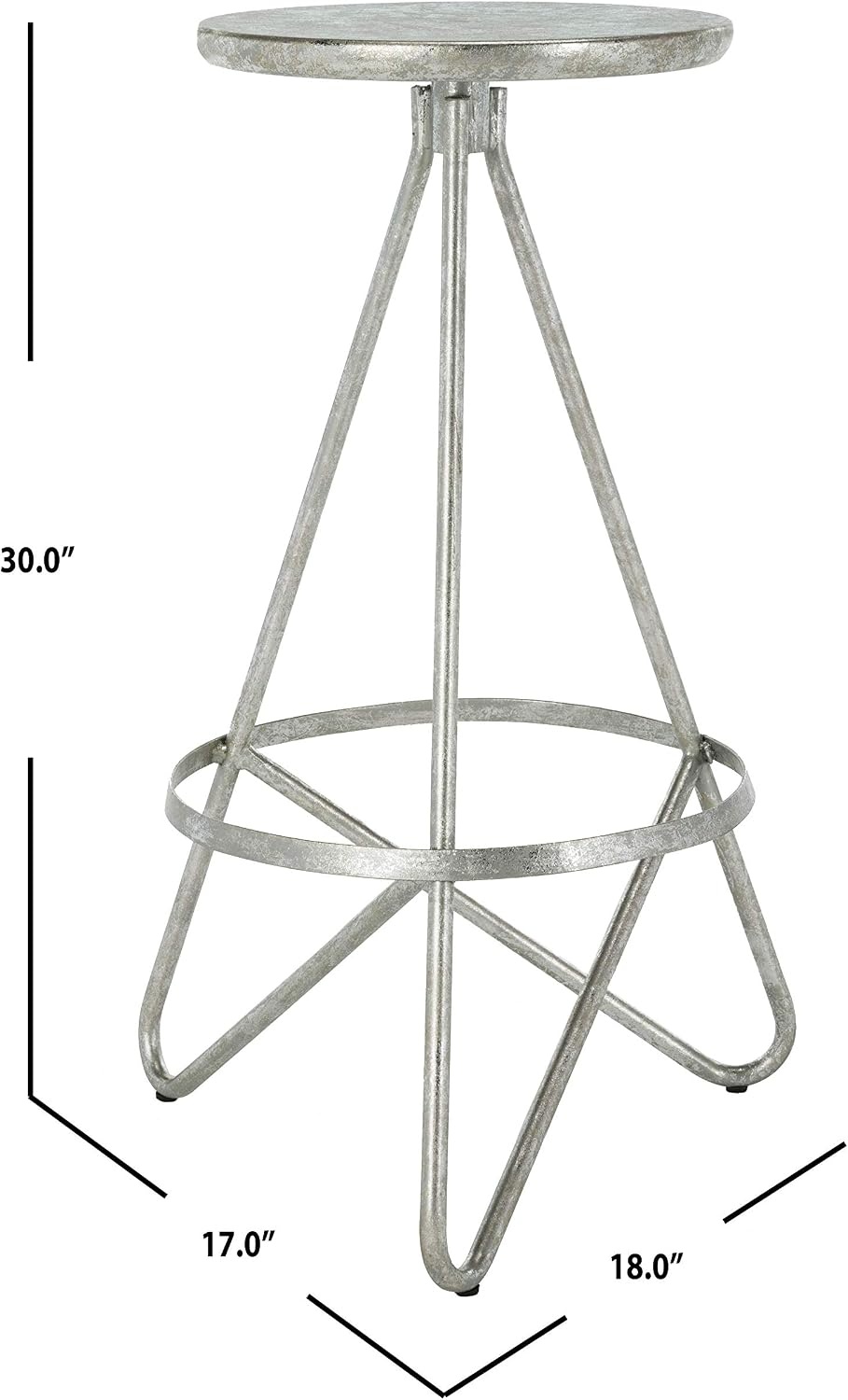 image:imageSafavieh Galexia Bar Stool GoldWhiteSilver Leaf