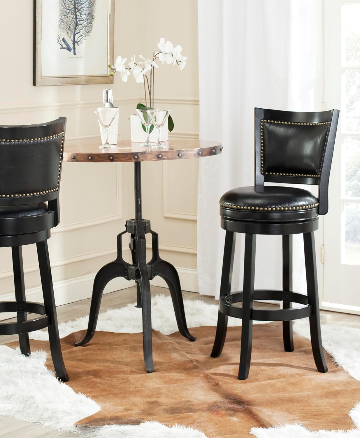image:imageSafavieh Home Collection Lazzaro Sierra Brown 29inch Bar StoolBlack