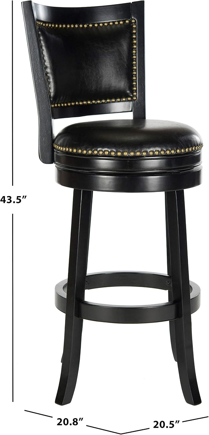 image:imageSafavieh Home Collection Lazzaro Sierra Brown 29inch Bar StoolBlack