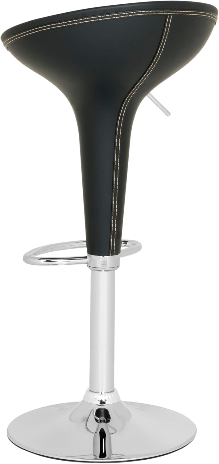 image:imageSafavieh Home Collection Shedrack Black Adjustable Swivel Gas Lift 232317inch Bar StoolBlack