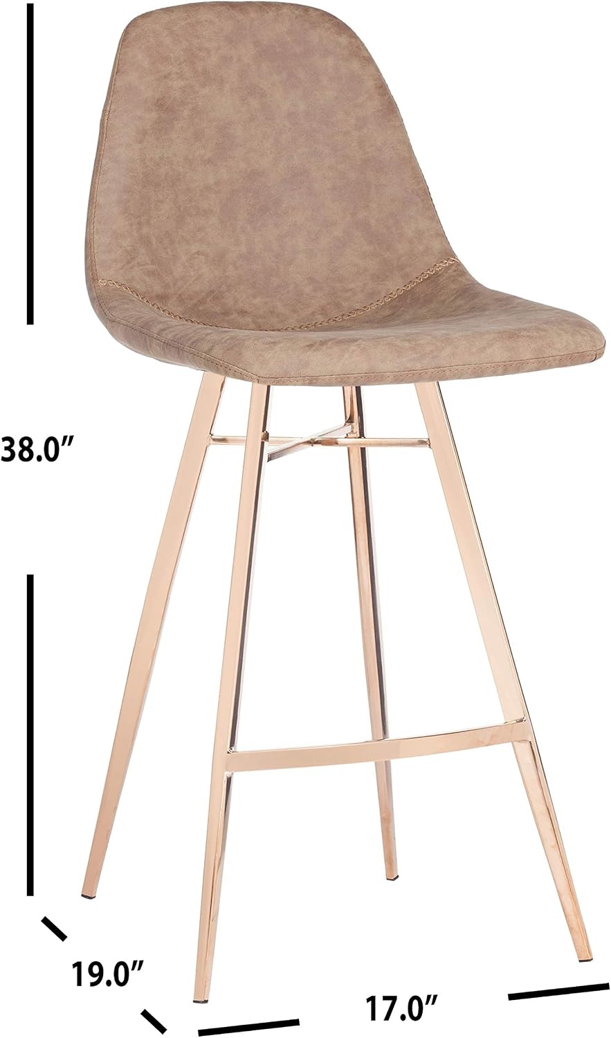 image:imageSafavieh Mathison Counter Stool BrownCopperBrown Copper
