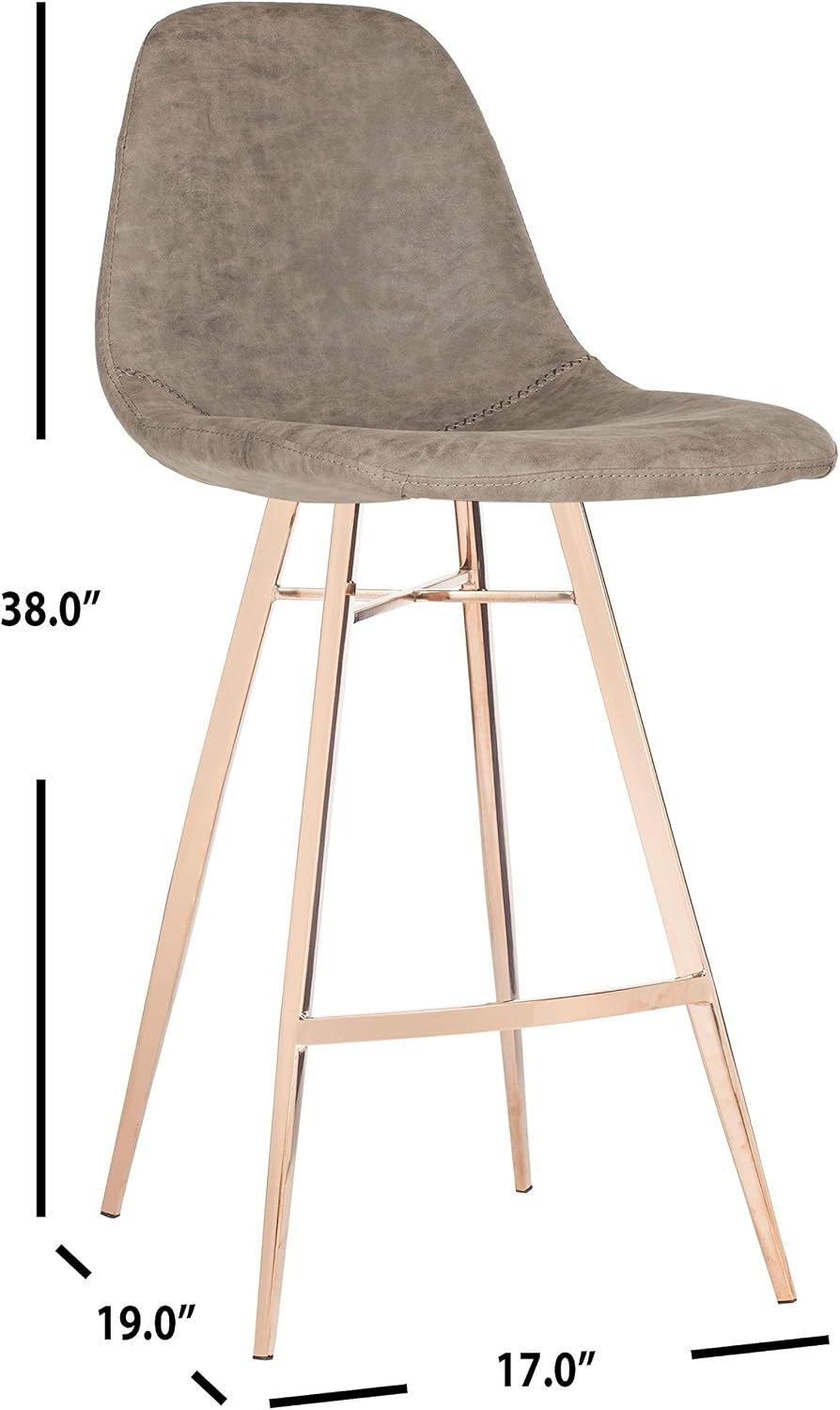 image:imageSafavieh Mathison Counter Stool BrownCopperTaupe Copper