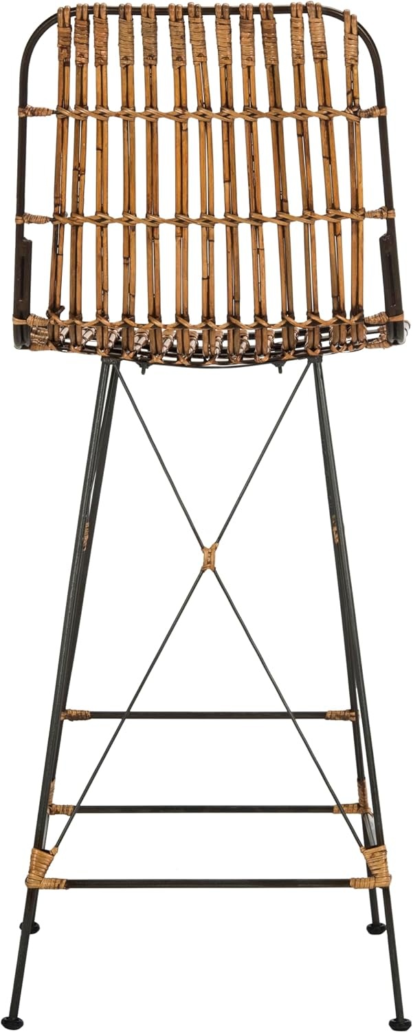 image:imageSafavieh Minerva Bar Stool ChocolateNatural Black