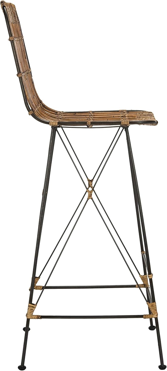 image:imageSafavieh Minerva Bar Stool ChocolateNatural Black