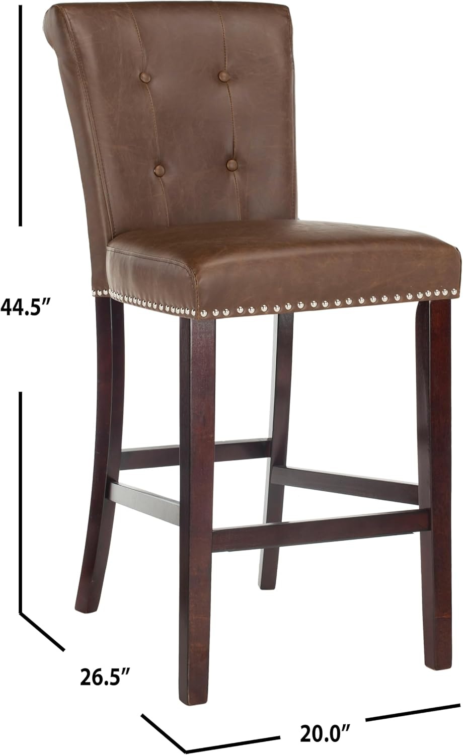 image:imageSafavieh Taylor Bar Stool Light GreyEspressoBrown Espresso